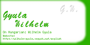 gyula wilhelm business card